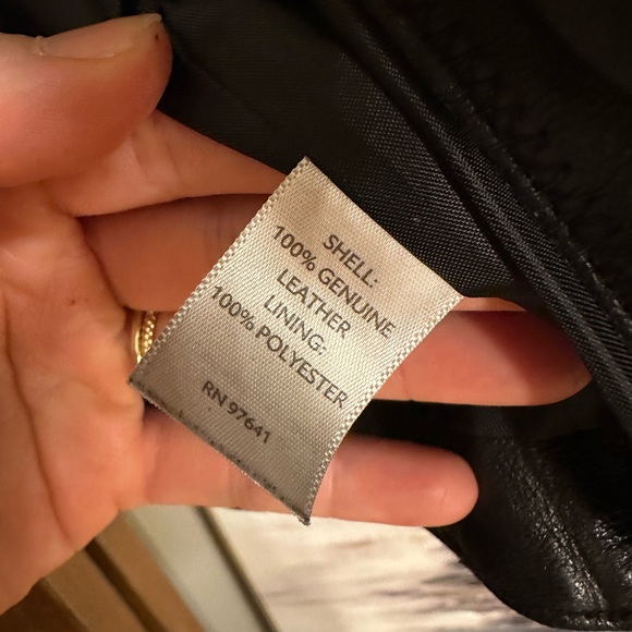 J. Jill Genuine Leather Jacket Women’s Medium - Picture 5 of 6